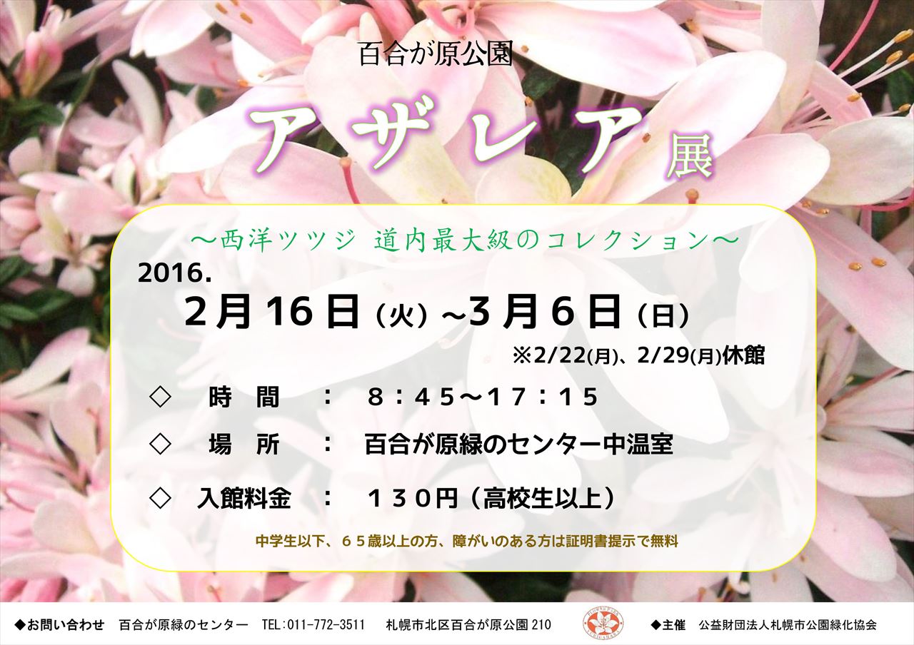 アザレア展、2/16(火)より