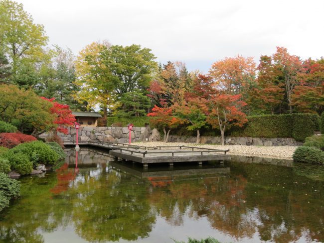 日本庭園、水舞台