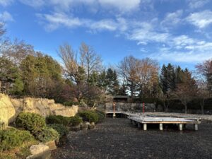 閉園中の日本庭園の様子