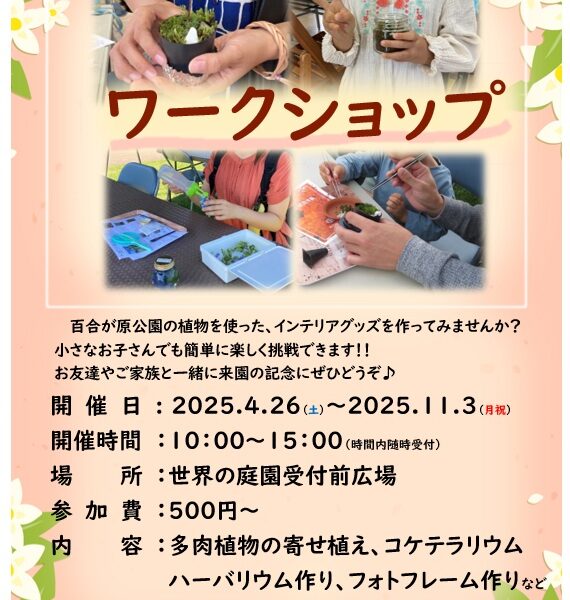 本日のワークショップは中止します(2025年9月14日)