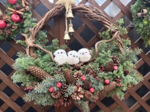 宮崎さんのシマエナガを使ったリース