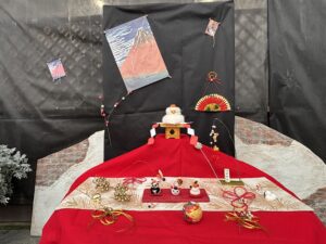 温室の作業員さん制作の正月飾り