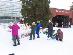 会場設営中の様子